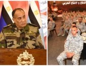 الفريق أشرف سالم زاهر يلتقى مقاتلى القوات الجوية ويشاركهم وجبة الإفطار 