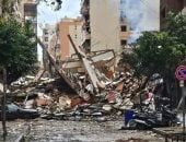 تدمير مبنى المركز الثقافى للكتاب فى بيروت جراء قصف إسرائيلى على الضاحية الجنوبية