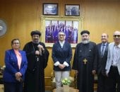 محافظ الوادي الجديد تستقبل الأنبا أرسانيوس لتقديم التهنئة بعيد الفطر