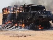 الدعم السريع تشعل النيران فى شاحنات تحمل محاصيل زراعية غرب كردفان