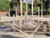 حديقة الأزهر تشغل النافورة الراقصة لاستقبال زوارها للاحتفال بعيد الفطر المبارك