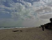 رياح نشطة وارتفاع الأمواج ثانى أيام عيد الفطر فى العريش.. فيديو