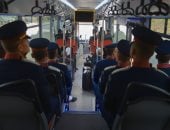 النقل تنقل المواطنين وطلاب الأكاديمية العسكرية من قلب العاصمة الجديدة فى العيد