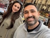 بعد نجاحها فى مسلسل علي كلاي.. درة وزوجها فى إجازة شتوية بشوارع مدريد