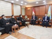 محافظ كفر الشيخ يستقبل وفد الكنيسة للتهنئة بعيد الفطر المبارك