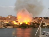 الدفع بـ5 سيارات إطفاء للسيطرة على حريق فى أسوان