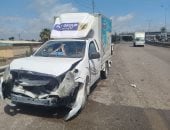  حادث تصادم بين سيارتين على طريق القاهرة الإسكندرية الزراعي فى قها