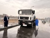 مياه القناة تكثف جهودها لسحب تجمعات الأمطار بمحافظة السويس