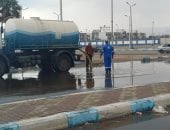 تحرك سريع لإزالة مياه الأمطار فى السويس.. وانتشار مكثف لسيارات الشفط