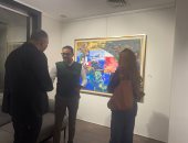 محمد رجب وشام الذهبى فى افتتاح معرضى "صهيل” و”مربعات النيل".. صور