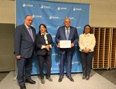 القومي لحقوق الإنسان يتسلم شهادة الاعتماد الدولية (أ) بمقر الأمم المتحدة