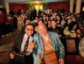 مازن الغرباوي وشريف دسوقي وسامح الصريطى فى حفل ختام ملتقى نغم للمسرح