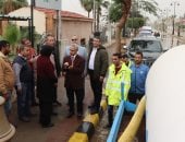 محافظ بنى سويف يتفقد جهود التعامل مع تداعيات سقوط الأمطار