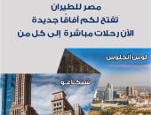 مصر للطيران تطلق خطين مباشرين جديدين إلى لوس أنجلوس وشيكاغو