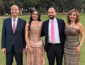 عمرو أديب ولميس الحديدي يحتفلان بخطبة ابنهما