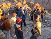 614 سائحًا يزورون دير سانت كاترين رغم برودة الطقس