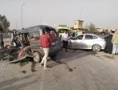 إصابة 5 أشخاص بحادث تصادم سيارتين ملاكي وسوزوكي في الخانكة