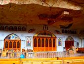 معلومات عن الكنيسة الكبرى بدير سمعان الخراز بعد استقبالها الأقباط فى أحد الزعف