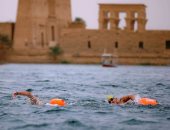 ختام بطولة "أكوامان" للسباحة أمام معبد فيله بمشاركة 1000 سباح