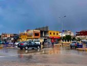 سقوط أمطار غزيرة مصحوبة بحبات ثلج على الشيخ زويد ورفح.. فيديو وصور