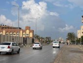 أمطار خفيفة علي مدينة العريش صباح اليوم