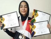 كنزى ترفع اسم مصر وتحصل على 3 ميداليات ببطولة MRC الدولية للبرمجة والروبوتات