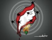 الهجوم الإسرائيلى على لبنان فى كاريكاتير اليوم السابع