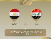 وزير الخارجية يتوجه إلى العراق لبحث التطورات الإقليمية