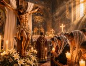 من الصليب إلى نور القيامة.. الأقباط يحيون "الجمعة العظيمة" بصلوات تمتد 12 ساعة من الفجر إلى الغروب.. صوم انقطاعى صارم وأطعمة تحمل معاني روحية عميقة أبرزها الفول النابت والطعمية 