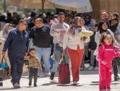 "الجو بديع والدنيا ربيع".. حديقة الأزهر تستقبل زوارها فى إجازة شم النسيم