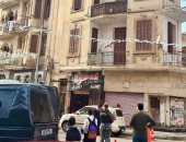 انهيار سور عقار بدمنهور يسفر عن تحطم سيارة ملاكى