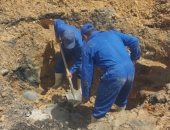 مياه القناة: إصلاح كسر بخط طرد صرف صحي الحمادات بأبو عطوة بالإسماعيلية