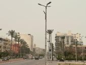 استمرار تكون الكتل الترابية المثارة بنشاط الرياح وتدهور الرؤية فى بورسعيد.. فيديو