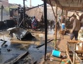 السيطرة على حريق فى سوق السنطة بالغربية