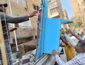 حملات مكثفة بالطالبية لرفع الإشغالات وتحسين مستوى النظافة بالشوارع.. صور