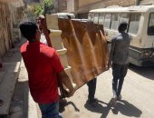 إزالة فورية لأعمال بناء مخالف بشارع الجزايرلى بحي حدائق القبة