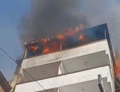 نشوب حريق بالطابق العلوي لأحد الفنادق في حي الشرق ببورسعيد
