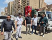 تشميع 11 منشأة مخالفة ورفع إشغالات الشارع خلال حملة بالطالبية.. صور