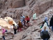 520 سائحا من مختلف الجنسيات يزورون دير سانت كاترين وجبل موسى
