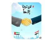 «لن ترونا إلا معًا».. كاريكاتير «اليوم السابع» يحتفي بزيارة السيسي للإمارات