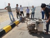 لجان فنية تتابع تنفيذ الطرق فى أبو رديس وأبو زنيمة وطابا بجنوب سيناء