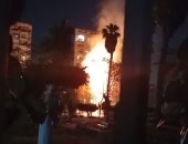 السيطرة على حريق داخل حديقة دار العلوم بالسيدة زينب