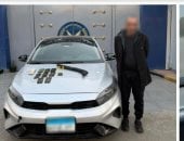 بلطجي يصدم سيارة موظفة وثقت لحظة تعديه على فتاة بخرطوش