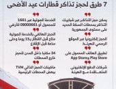7 طرق لحجز تذاكر قطارات عيد الأضحى ومنظومة رقابية لمنع السوق السوداء