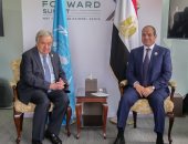 الرئيس السيسى يؤكد دور الأمم المتحدة فى توفير المساعدات للسودان وغزة