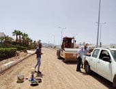 مديرية الطرق تبدأ رصف وازدواج شارع الموتيلات بشرم الشيخ ضمن الخطة الاستثمارية 2025/2026