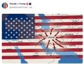 علم أمريكا يغطى دول الشرق الأوسط.. ترامب ينشر صورة جديدة تثير جدلا
