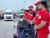 الهلال الأحمر يستقبل الدفعة الـ42 من المصابين الفلسطينيين