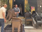الطالبية تواجه احتلال الأرصفة.. حملات مكثفة ومصادرة إشغالات المقاهى المخالفة