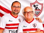 ابن خيرى شلبى يحتفل بفوز الزمالك بصورة مع والده: اللى ربانى زملكاوى